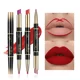 thumbnail image 2 of 2 In 1 Matte Lipstick lip liner Long lasting waterproof Makeup for women Korean Cosmetics Beauty Make up female, 2 of 5