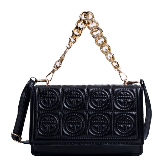 Bolso tipo cartera clásico, bolso de mensajero femenino, bolso de moda con un hombro, bolso con cadena