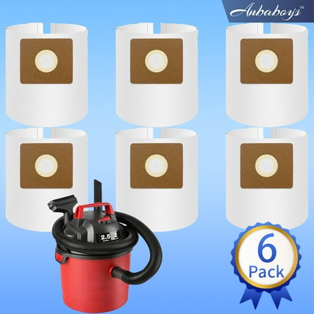 2-2.5 Gallon Collection Bag,6-Pack,90668, Compatible with Shop-Vac 9066800 2-2.5 Gallon Type B All Around HEPA FILTRATION Collection Bag