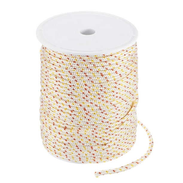 Cuerda de arranque de retroceso Uxcell 5.5mm 60m Cuerda de nylon para motosierra Blanco Rojo Amarillo