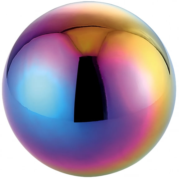 ACDANC Rainbow Stainless Steel Gazing Ball for Outdoor Garden Decor