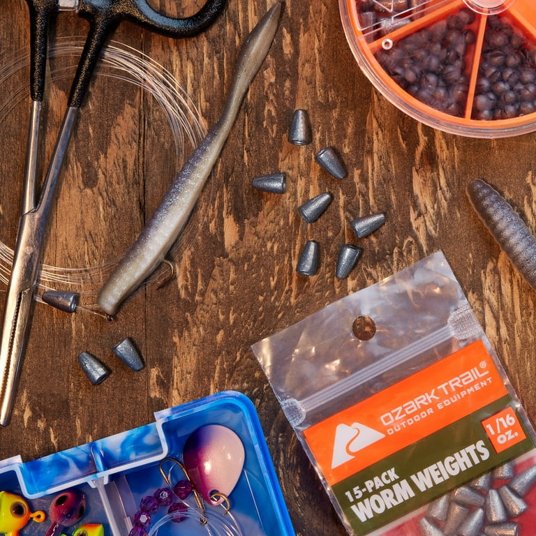 Ozark Trail Worm Weight 1/16 Oz, Fishing Lead with Low Profile