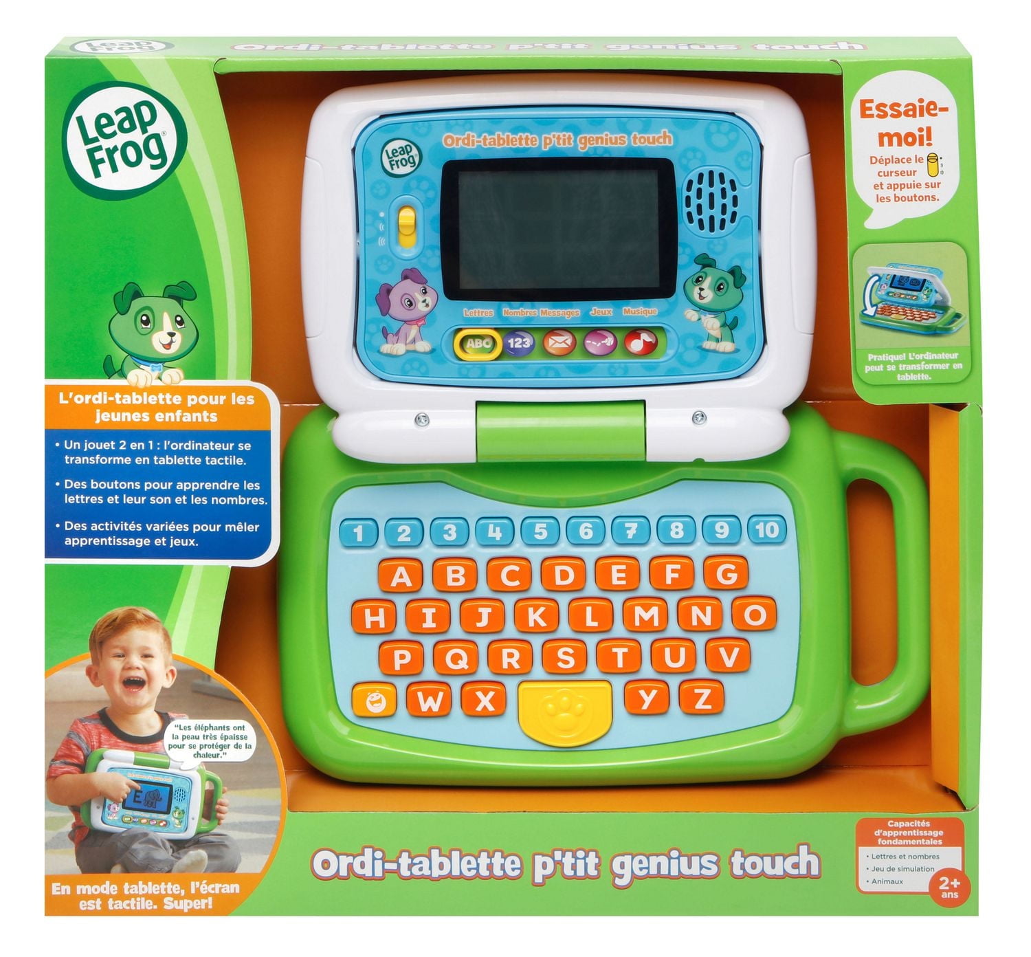 LeapFrog 2-in-1 Leaptop Touch™ - Toddler Learning Toy - French Version, 2 to 5 years