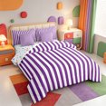 thumbnail image 2 of Erosebridal Minimalist Stripe 7-Piece Twin Bedding,Mid-Century Striped Bedding Comforter Set,Colorful Stars Reversible, 2 of 7