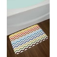 thumbnail image 2 of Chevron Bath Mat, Chevron Pattern Easter Day Inspired Zigzag Colorful Design Retro Style Illustration, Non-Slip Plush Mat Bathroom Kitchen Laundry Room Decor, 29.5 X 17.5 Inches, Multicolor, Ambesonne, 2 of 2
