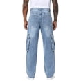 thumbnail image 6 of GrmtClth Men's Baggy Jeans Elastic Waist Jean Pants with Drawstring Relaxed Fit for Casual Daily Wear Cargo Pants with Pockets M, 6 of 7