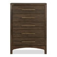 thumbnail image 2 of Furniture of America Irvine Contemporary Wood 5-Drawer Chest in Walnut, 2 of 8