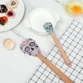 thumbnail image 2 of Cook With Color 2-Piece Pink Sugar Skull Figural Halloween Spatula Set – Silicone with Wood Handles, 2 of 4
