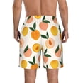thumbnail image 3 of KLL Peach1 Men's Casual Summer Beach Shorts Hawaiian Shorts with Pockets-Medium, 3 of 5