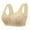 Beige, variant on Luxalzxs Daisy Bras for Older Women Front Closure No Underwire Bra Comfort Wireless Front Snap Closing Bra for Senior Women Everyday Bras