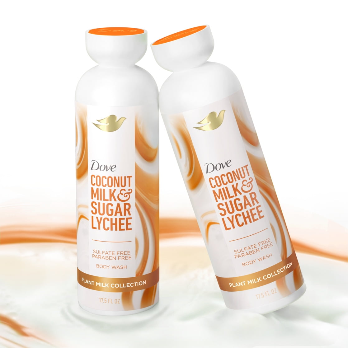 Dove Plant Milk Cleansing Body Wash Coconut & Lychee, 17.5 fl oz