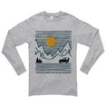 thumbnail image 2 of Big Size Journey Message Ring Spun Cotton Premium Long Sleeve Graphic Shirt - Heather Grey 2XL, 2 of 4