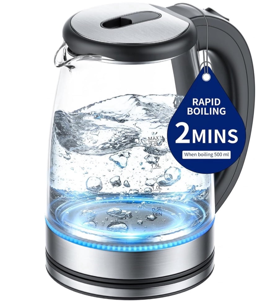 NOBRAND, 1 Liter Double Wall Electric Kettle, Stainless Steel