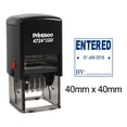 thumbnail image 1 of Printtoo Office Stationery Self Inking Dater Stamp With Entered By Text Date Rubber Stamp-Blue, 1 of 3