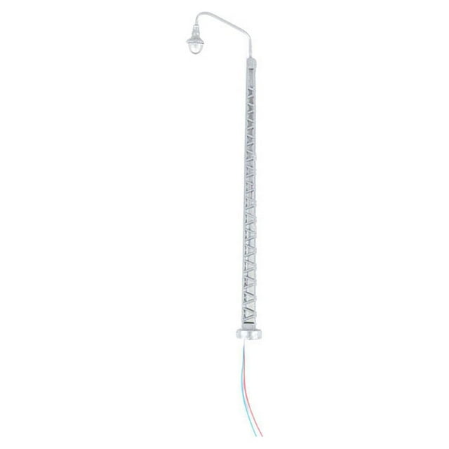 mmirethe Lampadaire de Train Modes d'Éclairage Blanc Lumineux LED Lumières de Scène Disposition Modèle de Lampe de Chemin de Fer Faisant des Yards de Table Architecturale Argent (Lumière Blanche)