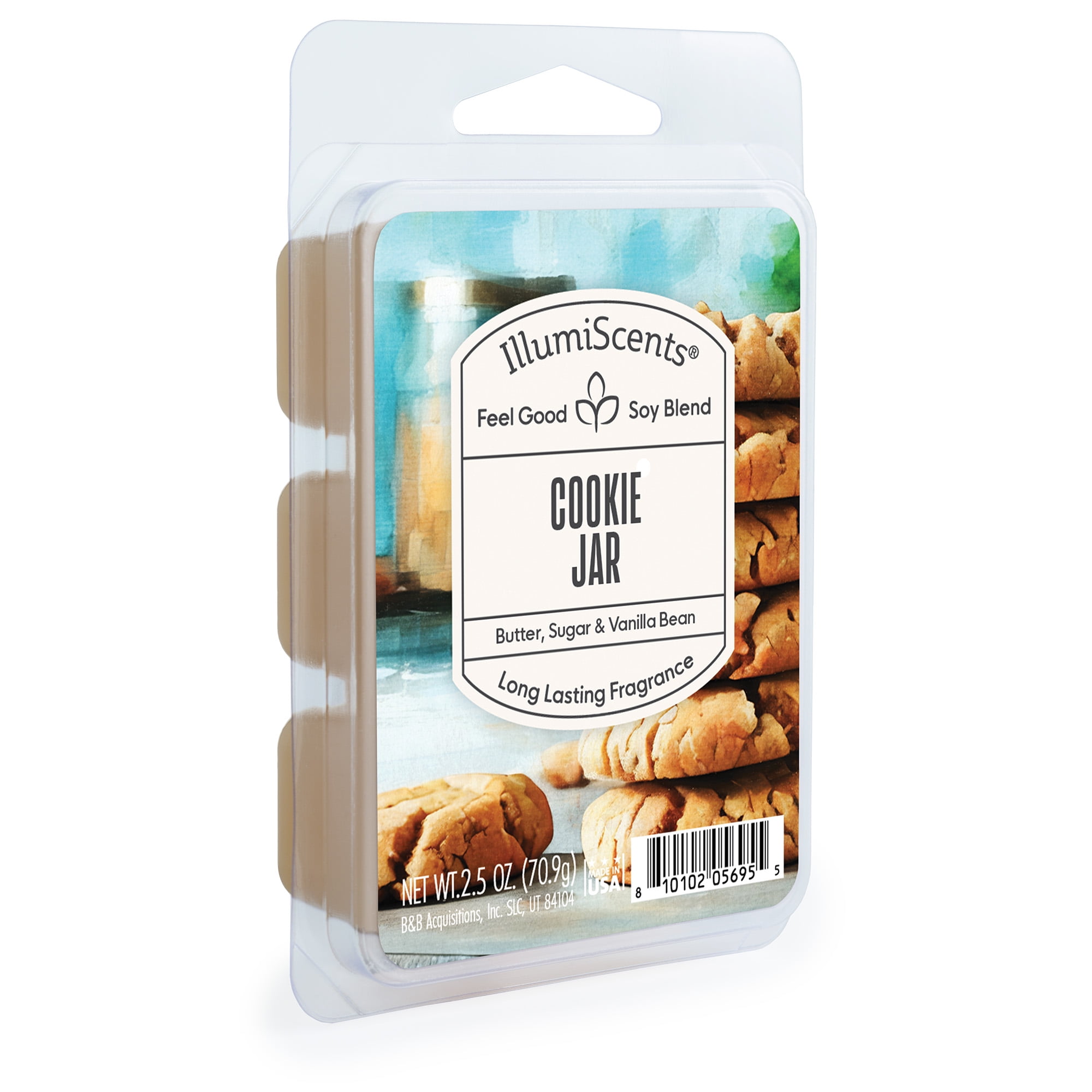 (6 pack) Cookie Jar Wax Melts, IllumiScents, Highly Fragrant Soy Blend, 2.5 oz (1-Pack)