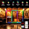 thumbnail image 5 of 20FT LED Storefront Lights for Business – DIY 16M Color Waterproof Window Light with Remote & App Control, 44 Modes Changing and Timer LED Strip Lights for Restaurants, Bars, Cafes, Stores, Windows, 5 of 9