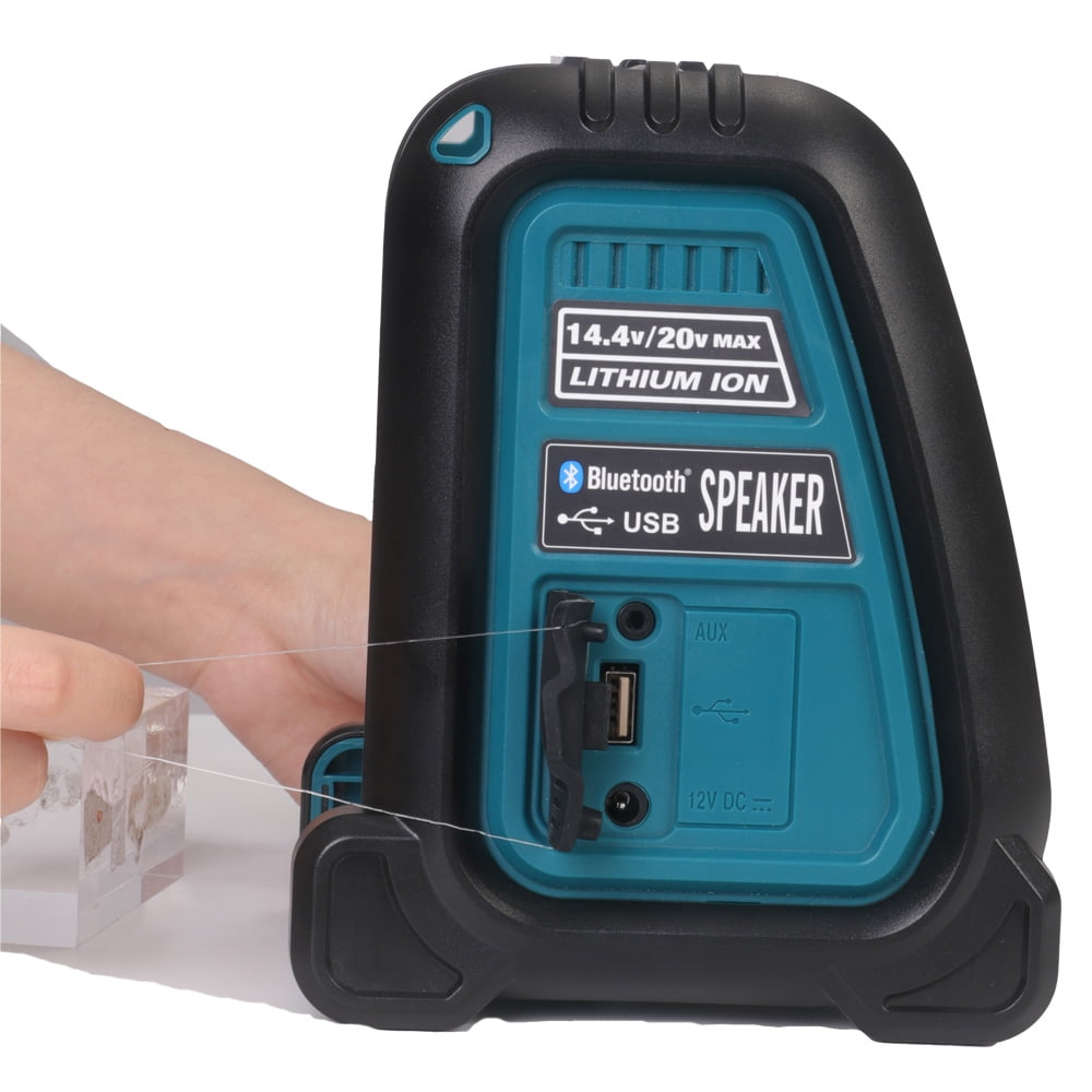 Portabl Bluetooth Speaker Player for Makita Dewalts Bosch Milwaukee 14.4-18V Lithium Battery Power Tool Charger 21v 18v 4Ah Outdoor Wireless Speaker with rechargeable