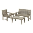thumbnail image 3 of WestinTrends Malibu 4-Piece HDPE Outdoor Patio Furniture Couch Set, Weathered Wood, 3 of 14