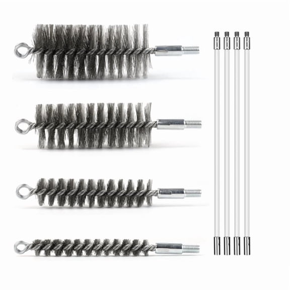 50 in Pipe Cleaning Brush Set with Stainless Steel Bristles, Wire Brush with Flexible Rods,for Auto Parts,Bottles,Tubes.