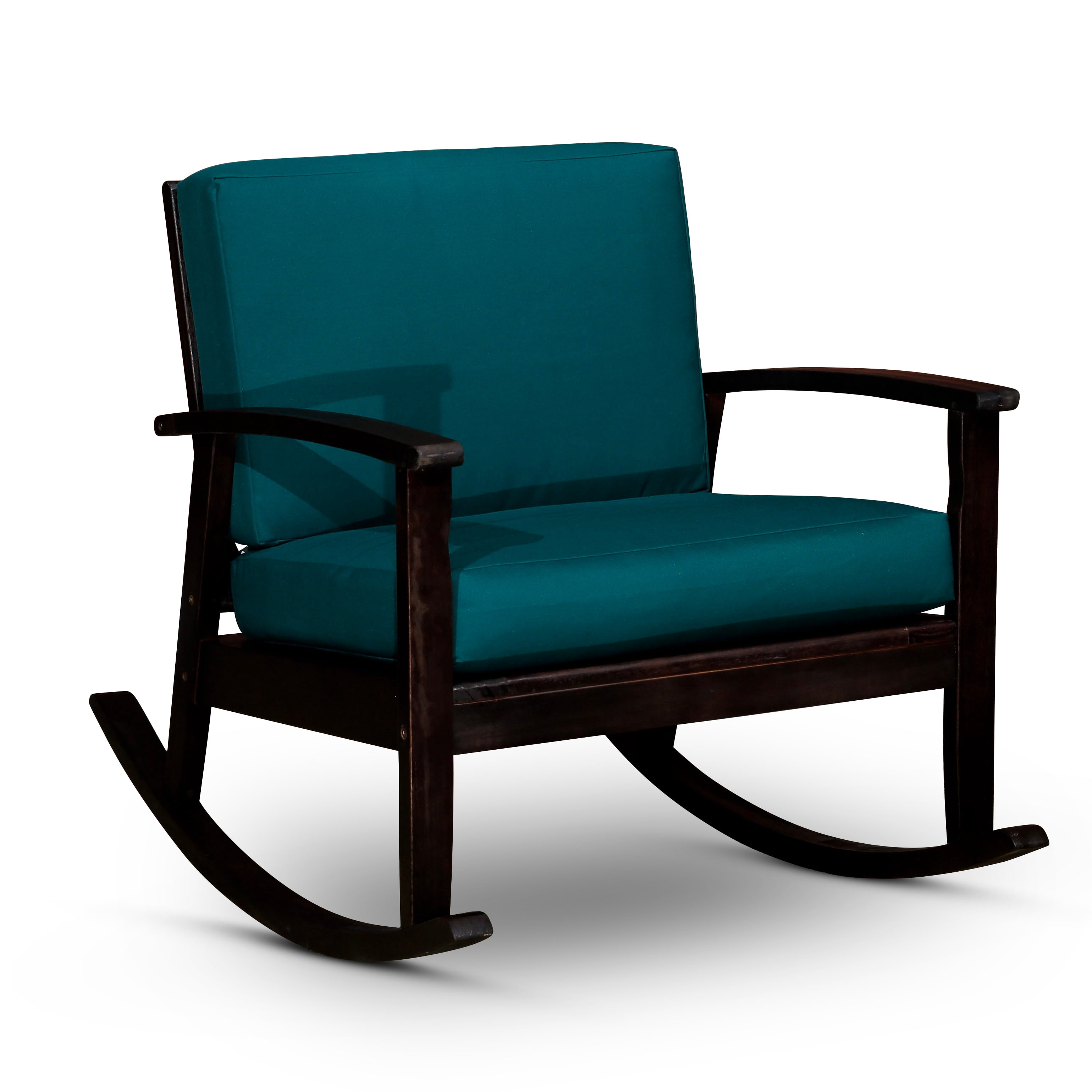 DTY Outdoor Living Longs Peak Deep Seat Eucalyptus Rocker - Espresso ...