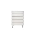 thumbnail image 1 of Cajonera Blanca con 5 Cajones. Patas de Metal Negras y Estructura de Madera Industrial, 1 of 4