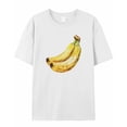 thumbnail image 7 of Banana Men's T Shirts Fruit T-Shirt for Men Crew Neck Tees Cotton Tops, White, 2XL, 7 of 7