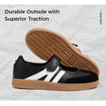 thumbnail image 3 of LUCKY STEP Retro Fashion Hook and Loop Sneakers Classic Slip on Casual Shoes,Black&White,Womens, 3 of 10