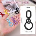 thumbnail image 2 of PATIKIL 2.2" Swivel Snap Hooks with Key Rings, 2Pcs Double Opening Metal Oval Swivel Spring Clasp Clip with O Ring for DIY Crafts Jewelry Lanyard Making, Black, 2 of 6