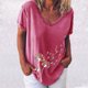 thumbnail image 2 of Elegante mujer con cuello en V estampado camiseta blusa Tops sudadera OAVQHLG3B Store  lin121212, 2 of 4