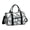 Geometric Square White Pattern, variant on Geometric Triangle Pink Pattern Gym Bag with Shoe Compartment, Weekender Bag with Wet Pocket and Trolley Sleeve, Durable Gifts Ideas for Christmas Birthday,17.3 X 11.8 X 7.5 Inches