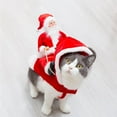 thumbnail image 5 of Santa Dog Costume, Christmas Pet Clothes Santa Claus Riding, Pet Cosplay Costumes Party Dressing up, Dogs Cats Outfit for Small Medium Large Dogs Red S, 5 of 7