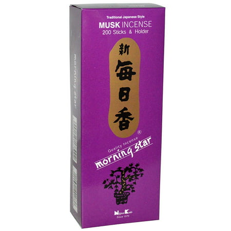Nippon Kodo - - Musk 200 Sticks and Holder, Morning star has been one of Nippon Kodo's best-selling products over the past 40 years By Morning (Best Selling Promotional Products)