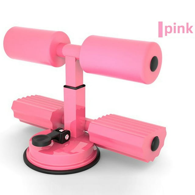 Pink Double-Rod Abdominal Exercise Support Device with Suction Cup Grip – Durable Home Fitness Tool for Sit-Ups, Crunches, and Core Toning – Versatile Workout Assistant for All Fitness Levels, Ideal