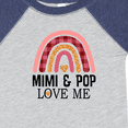 thumbnail image 4 of Inktastic Mimi and Pop Love Me Girls Granddaughter Rainbow Girls Baby Bodysuit, 4 of 5
