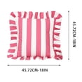 thumbnail image 3 of Striped Velvet Ruffled Throw Pillow with Insert for Couch or Bed – Soft Decorative Pillow for Sofa, Living Room, Bedroom Decor, 3 of 7