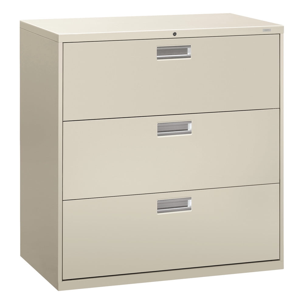 HON H693.L.Q 600 Series ThreeDrawer Lateral File, 42w X 191/4d, Light