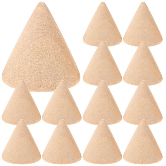 10 Pcs Toys Wood Craft Wood DIY Cone Craft Project Cardboard Cones for Crafts Bulk Wood Am Ornament