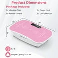 thumbnail image 3 of Goplus Vibration Plate Exercise Machine with 10 Speed Intensities Remote for Home Fitness White+Pink, 3 of 10