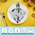 thumbnail image 6 of PHYHOO Christmas Cloth Napkins, Holly Party Dinner Decoration Washable Napkins 6 PCS, 6 of 7