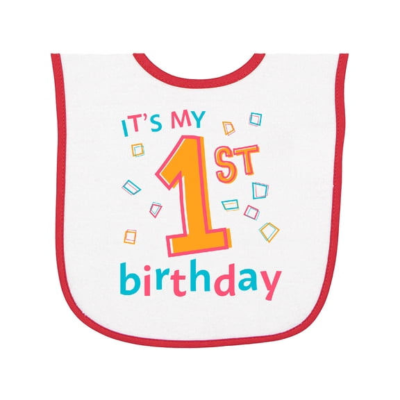 Inktastic It's My First Birthday Baby Terry Cloth Bib