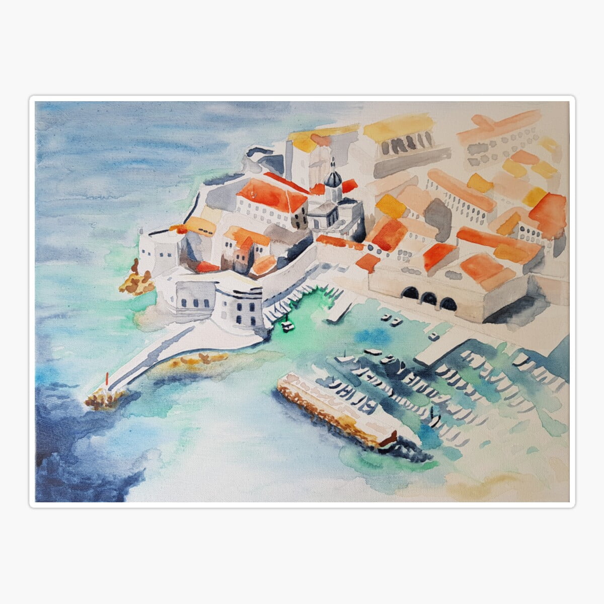 Dubrovnik Art Vinyl Decal Sticker