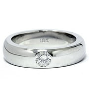 18K White Gold 1/6ct Round Diamond Promise Ring