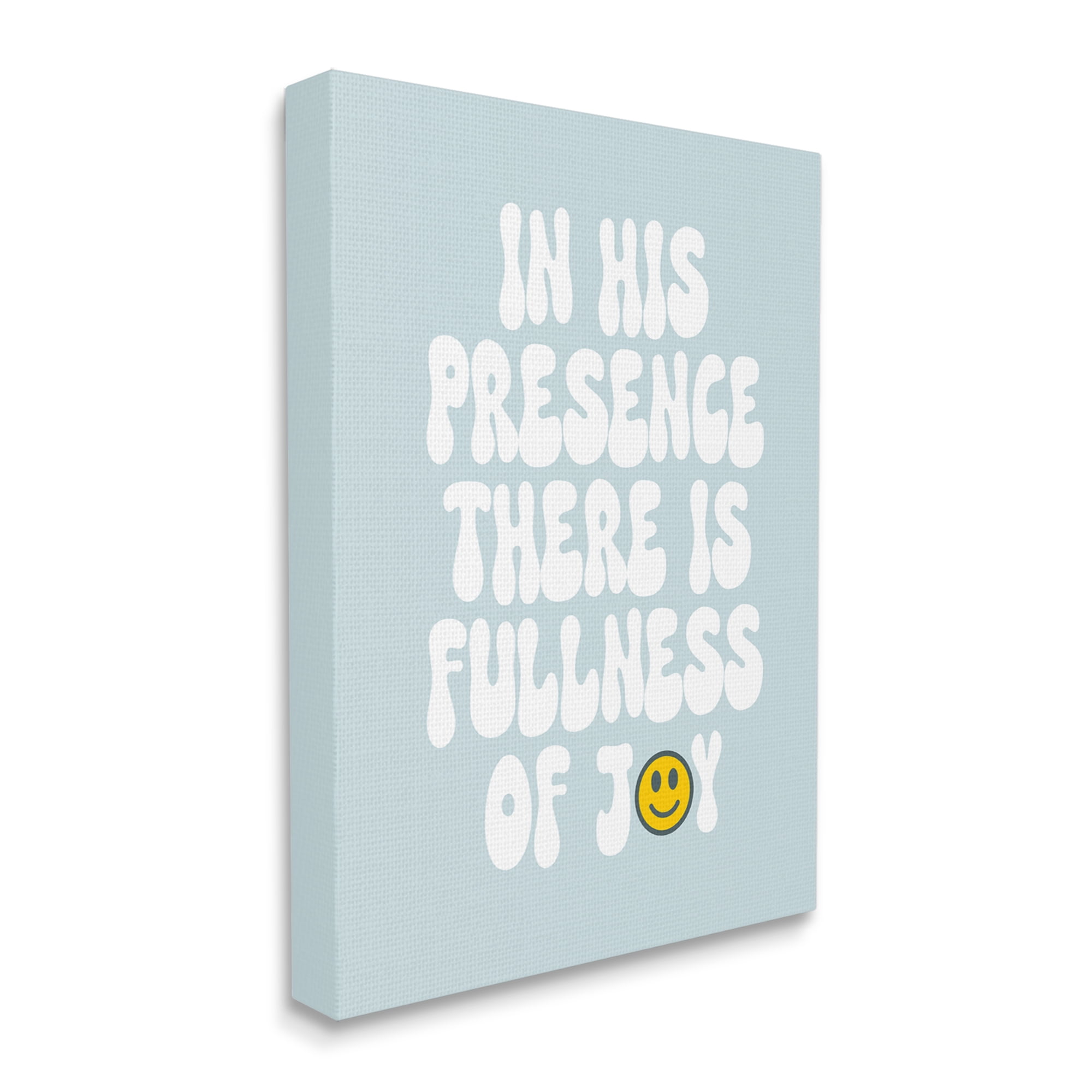 Stupell Industries Blue Religious Phrase Inspirational Painting Gallery Wrapped Canvas Art Print Wall Art, 30 x 40