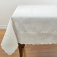 thumbnail image 4 of Fennco Styles Abigail Collection Embroidered Braid Pattern Ocean Waves Table Linens (67" x 88" Tablecloth), 4 of 5
