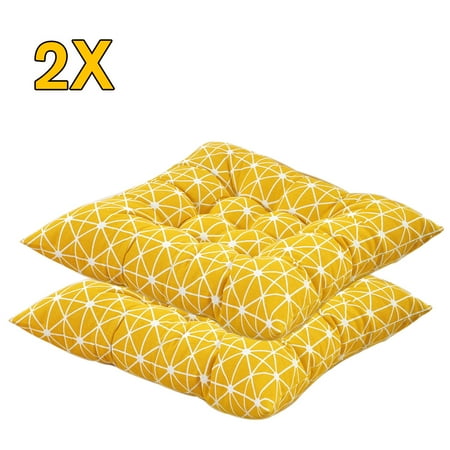Outdoor Chair Seat Pads 2-Pack Soft Comfort Sit Mat Indoor Outdoor Chair Seat Pads Cushion Pads For Garden Patio Home Kitchen Office Park 20x20x3 inch,With Strap design ()