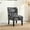 Black, variant on Modern Chalkboard Print Accent Chair, Armless Design, Construction, Removable Components, 29.95" Depth Contemporary Lounge Seating - Build, Low Melt Fiber Cushion, And Back