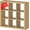 Oak, variant on Bookshelf with Storage Bins, 4-Cube Storage Organizer with Back Panels, Modern Wood Open Bookcase, Multifunctional Display Shelf for Living Room, Bedroom, Home Office, Gray Oak