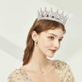 thumbnail image 4 of Crown for Women, KC Gold Rhinestone Queen Crown, Elegant Tiara for Bridal, Birthday & Costume Events, Crystal Princess Hair Accessories, 4 of 17