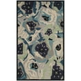 thumbnail image 5 of SAFAVIEH Martha Stewart Poppy Floral Wool Area Rug, Blue, 9' x 12', 5 of 6
